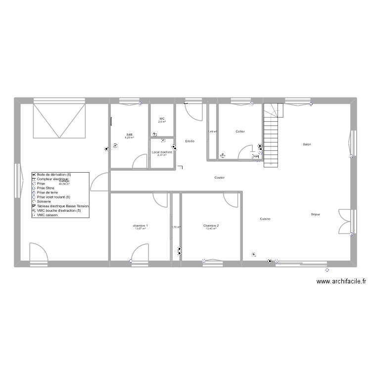 pascale,.. Plan de 10 pièces et 169 m2