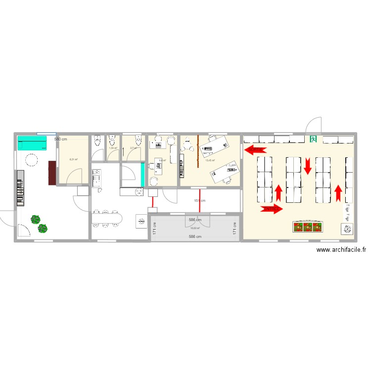 Maison Saint Etienne intérieure V3. Plan de 0 pièce et 0 m2