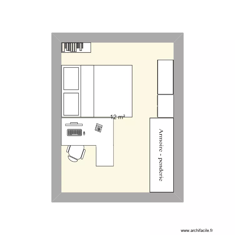 chambre. Plan de chambre. Plan de