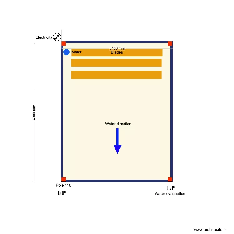 DIAN JON. Plan de 1  et 14 m²