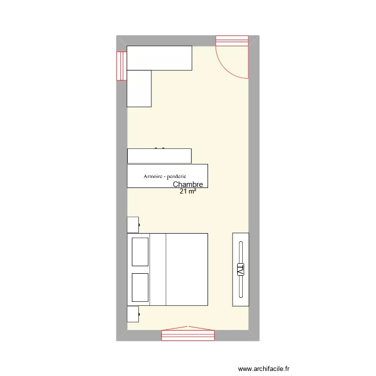 chambre 2. Plan de 