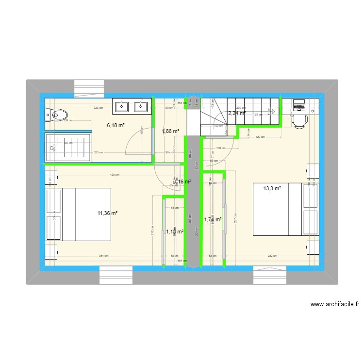 rigal 2. Plan de 8 pièces et 84 m2