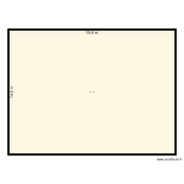 BLED RDC. Plan de 1 pièce et 286 m2