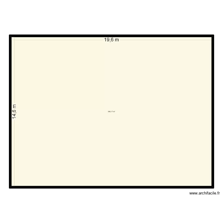 BLED RDC. Plan de 1 pièce et 286 m²