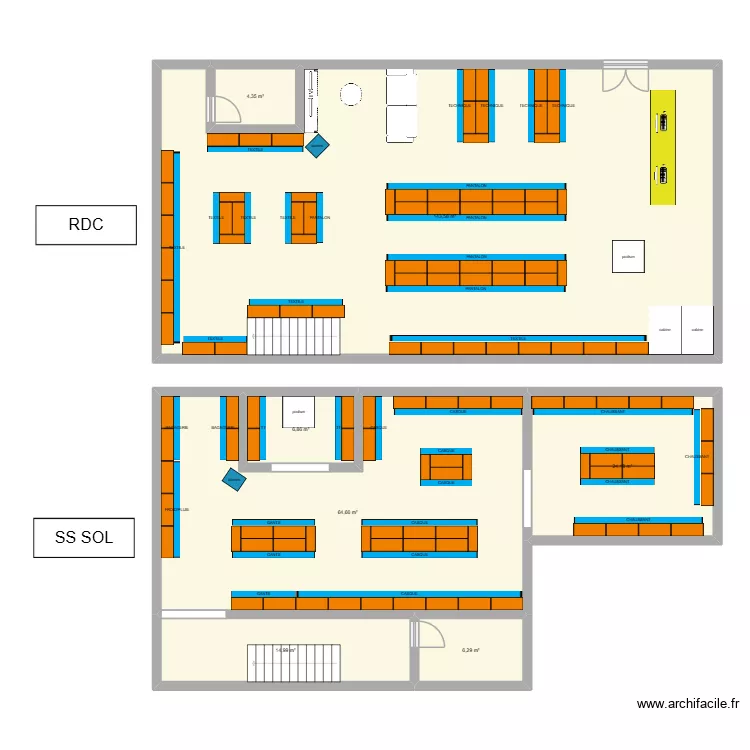 Gen&egrave;ve. Plan de 7  et 265 m²