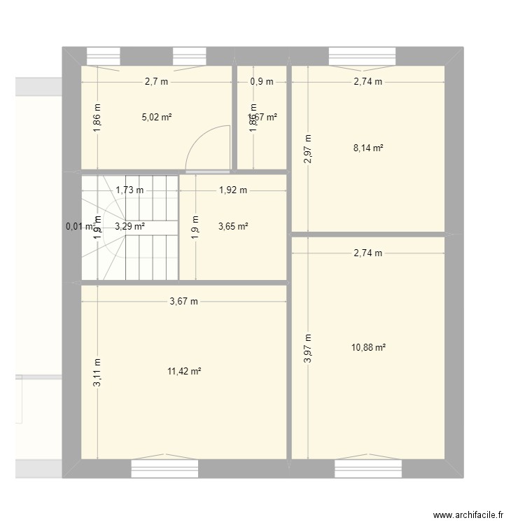 Maison avec bonnes côtes proposition Pierre. Plan de 13 pièces et 113 m2