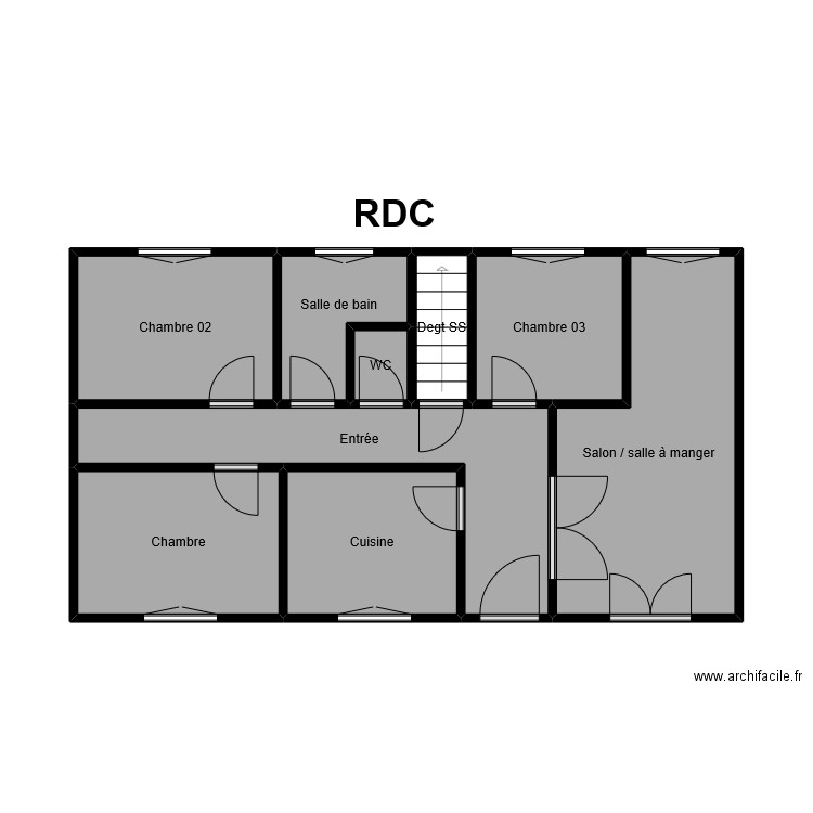 Le corne 2 ami 1. Plan de 9 pièces et 40 m2