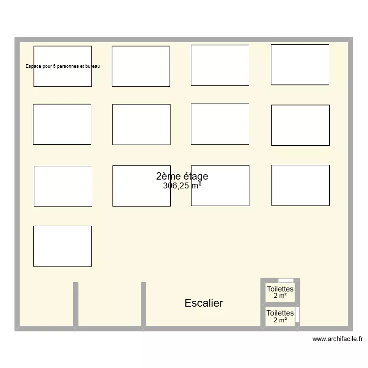 Local 2&egrave;me. Plan de 