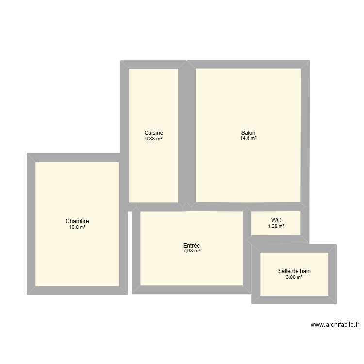 Appart Voisin. Plan de 0 pièce et 0 m2