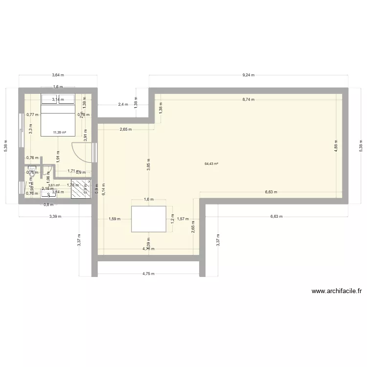projet 1. Plan de 3 et 79 m² projet 1. Plan de 3 et 79 m²