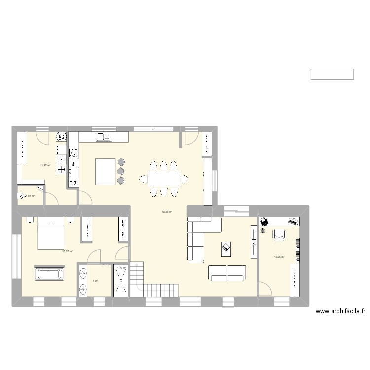 plan d'origine 21/06/2025. Plan de 7 pièces et 135 m2