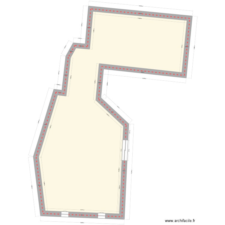Grange Bis. Plan de 1 pièce et 201 m2