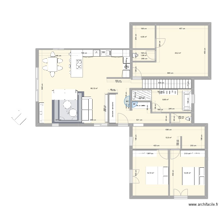 salvy. Plan de 20 pièces et 295 m2