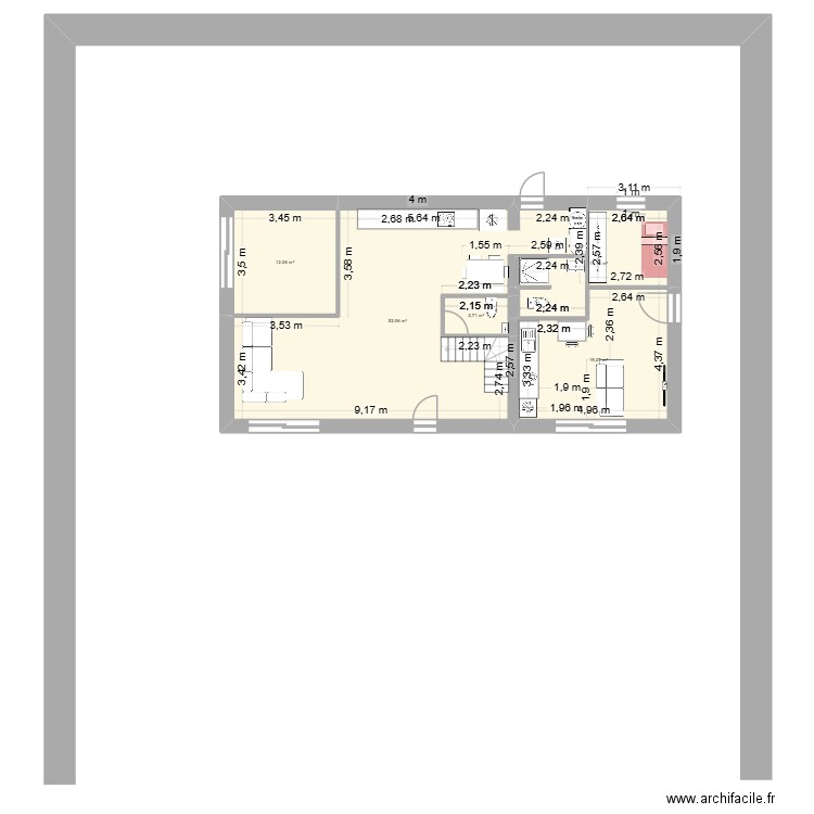 NOV 2. Plan de 5 pièces et 97 m2