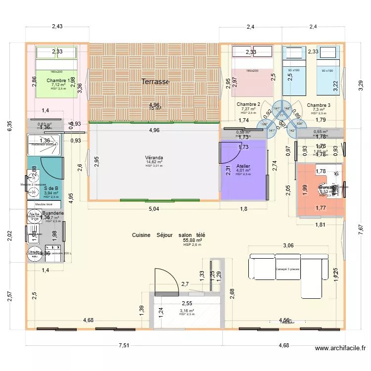 MaisonCont En U. Plan de 