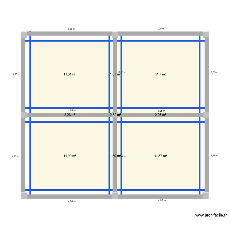 PLAN FONDATION. Plan de 0 pièce et 0 m2