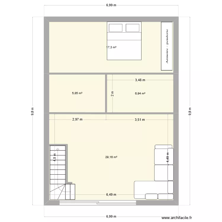 R+1 LOFT 2. Plan de 1 et 60 m² R+1 LOFT 2. Plan de 1 et 60 m²
