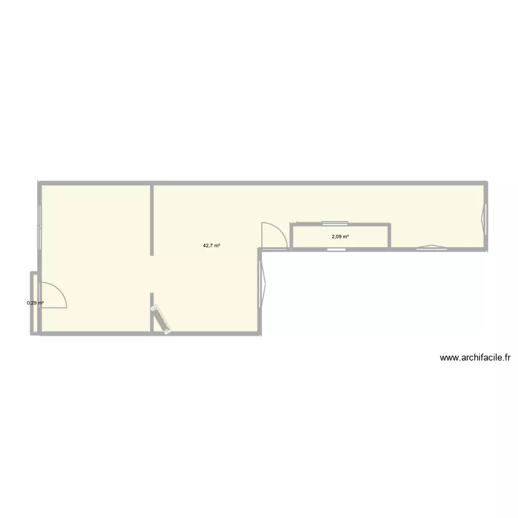 Ibn Khaldoun. Plan de 3  et 45 m²