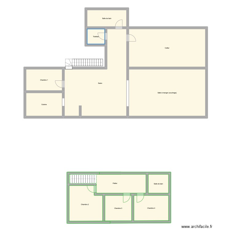 Maison Parents. Plan de 0 pièce et 0 m2