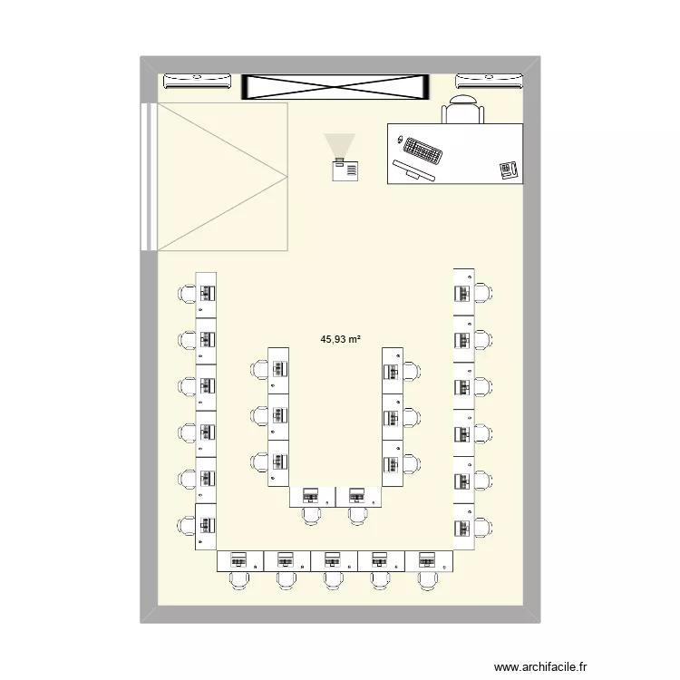 salle  renover . Plan de 