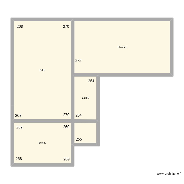 hauteur. Plan de 5 pièces et 96 m2