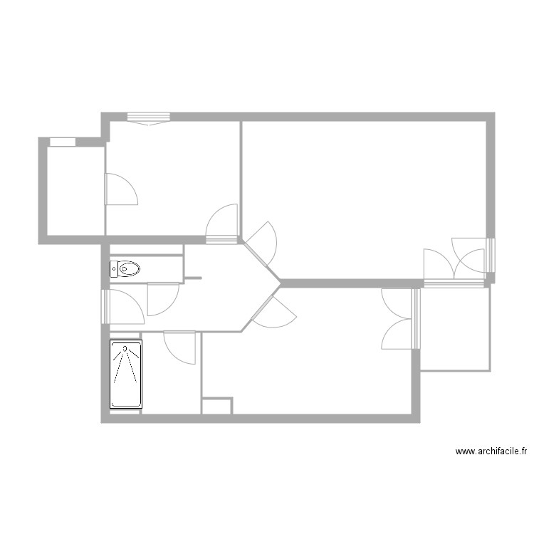 Nicolas Etienne. Plan de 11 pièces et 38 m2