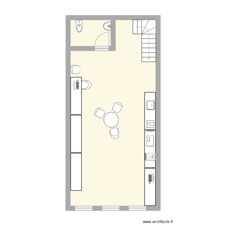 Alain Afflelou Saint Omer. Plan de 2 pièces et 50 m2
