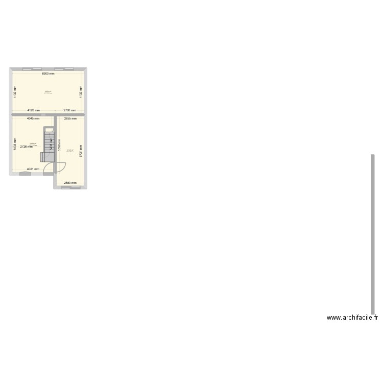 rdc Sami, montmagny nue. Plan de 3 pièces et 68 m2