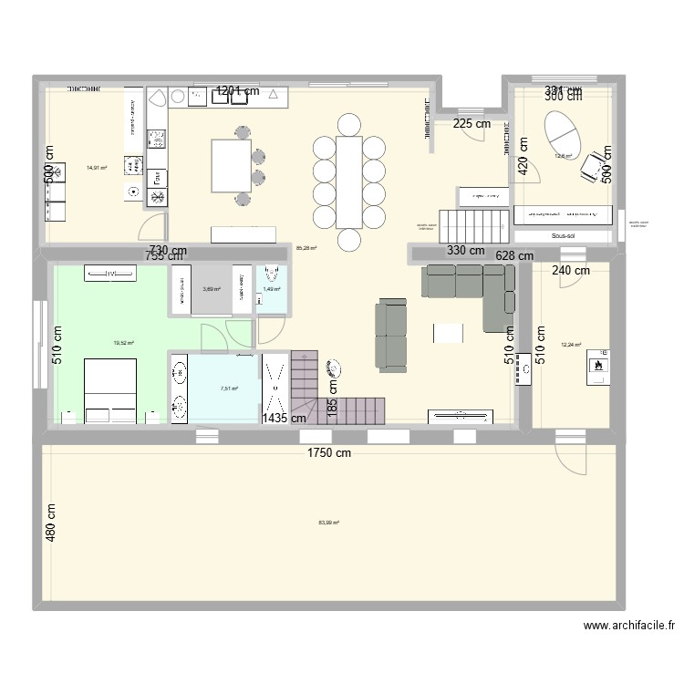 Plan avancéF.V. Plan de 10 pièces et 318 m2