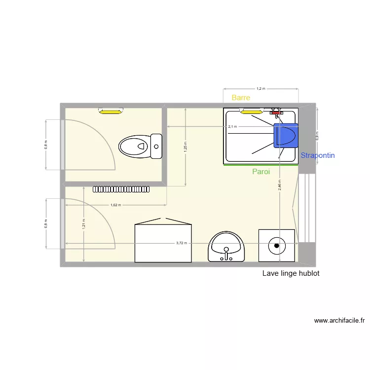 CHICOIS 09/07. Plan de 2  et 9 m²