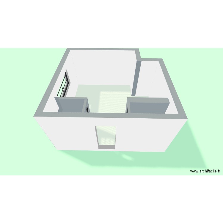 SDB. Plan de 1 pièce et 21 m2