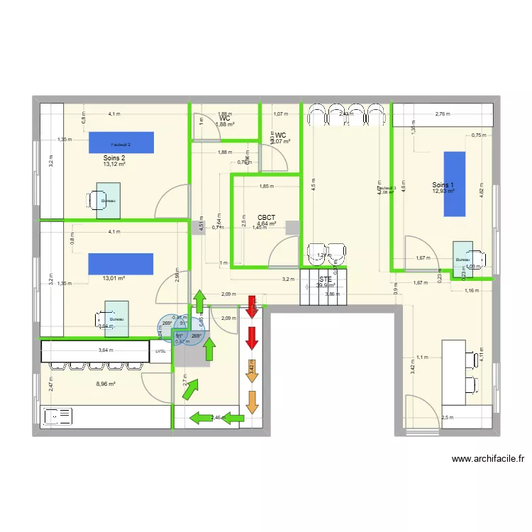 Dr Chasme Joénice. Plan de 8 pièces et 97 m² Dr Chasme Joénice. Plan de 8 pièces et 97 m²