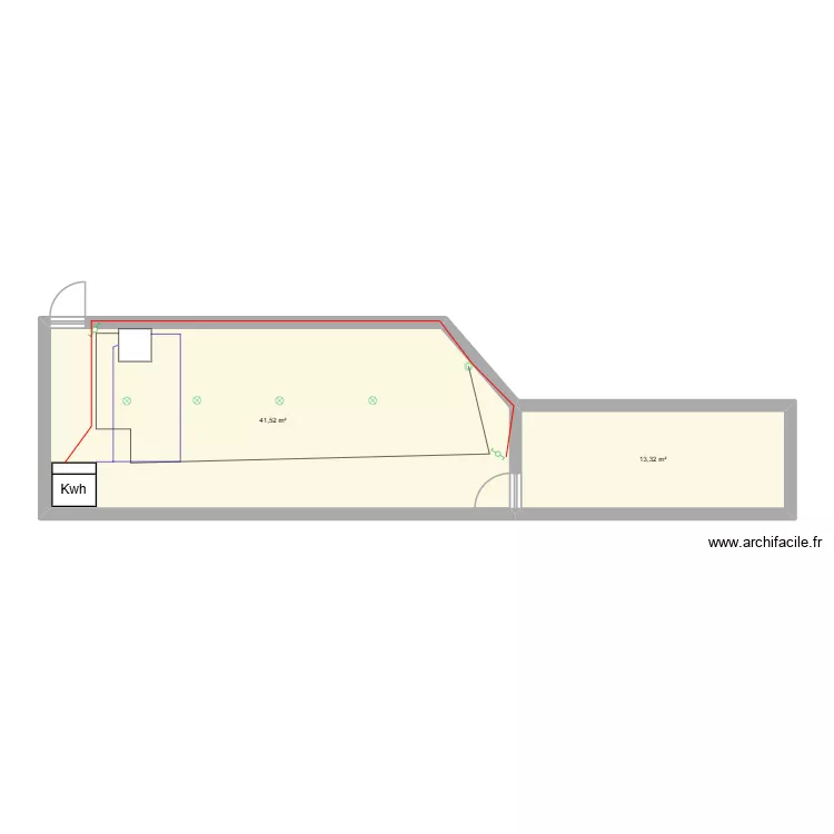 IT RAHARISON. Plan de 2 Pièces et 55 m²