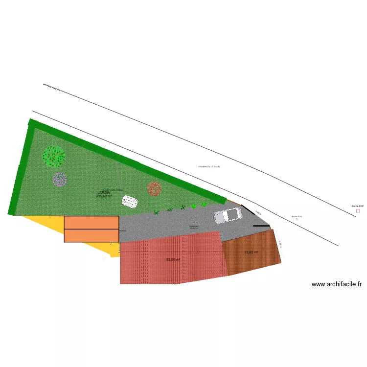 LA GALIE PLAN DE MASSE. Plan de 1 pièce et 49 m²