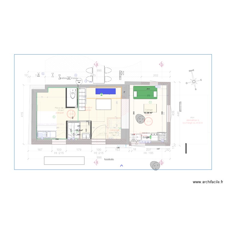 202401-maison - v5. Plan de 2 pièces et 12 m2