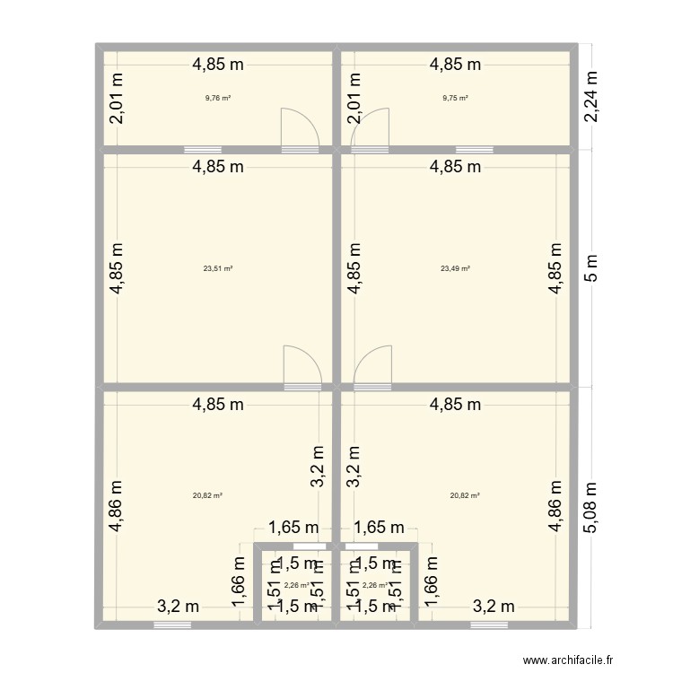 plan F2 Dierie 29_04_25. Plan de 8 pièces et 113 m2