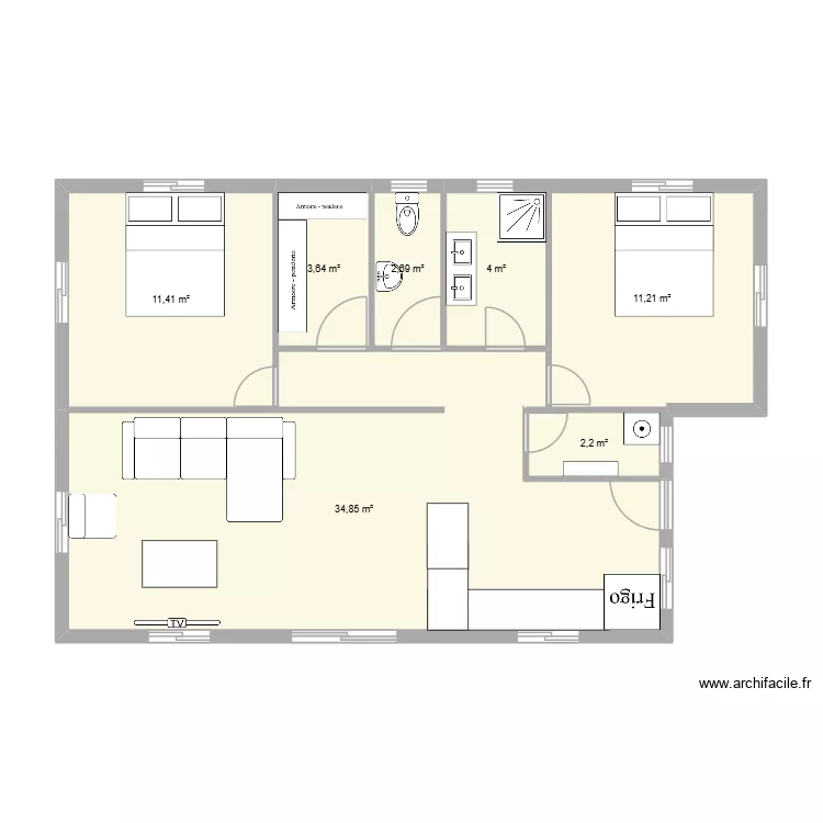 Plan 2. Plan de 7  et 70 m²