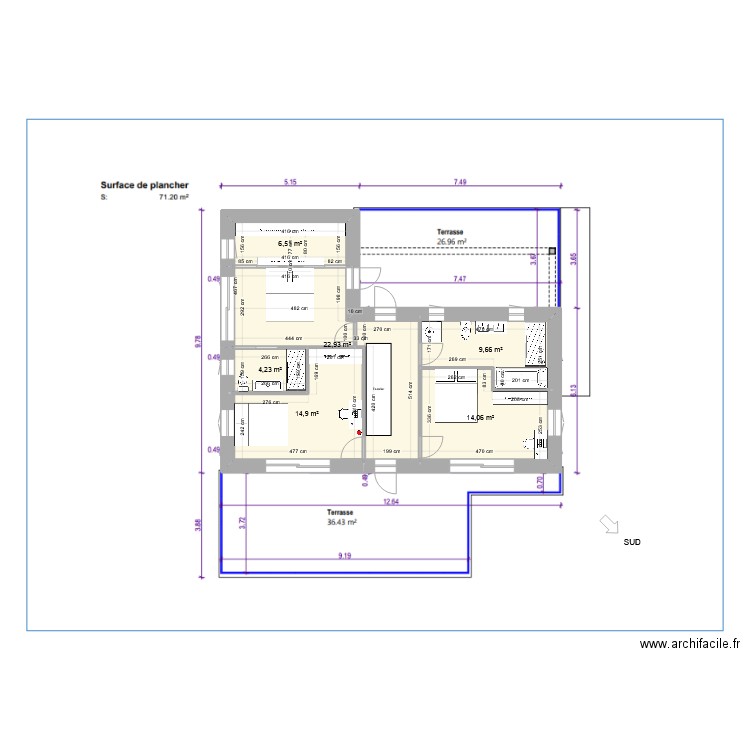 planD inversv2. Plan de 0 pièce et 0 m2