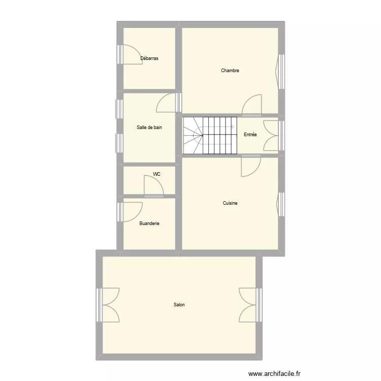 Newbould. Plan de 8 pièces et 81 m²