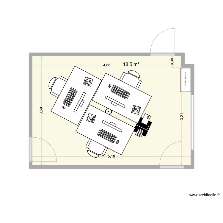 Aménagement Bureau des Entrées. Plan de Aménagement Bureau des Entrées. Plan de