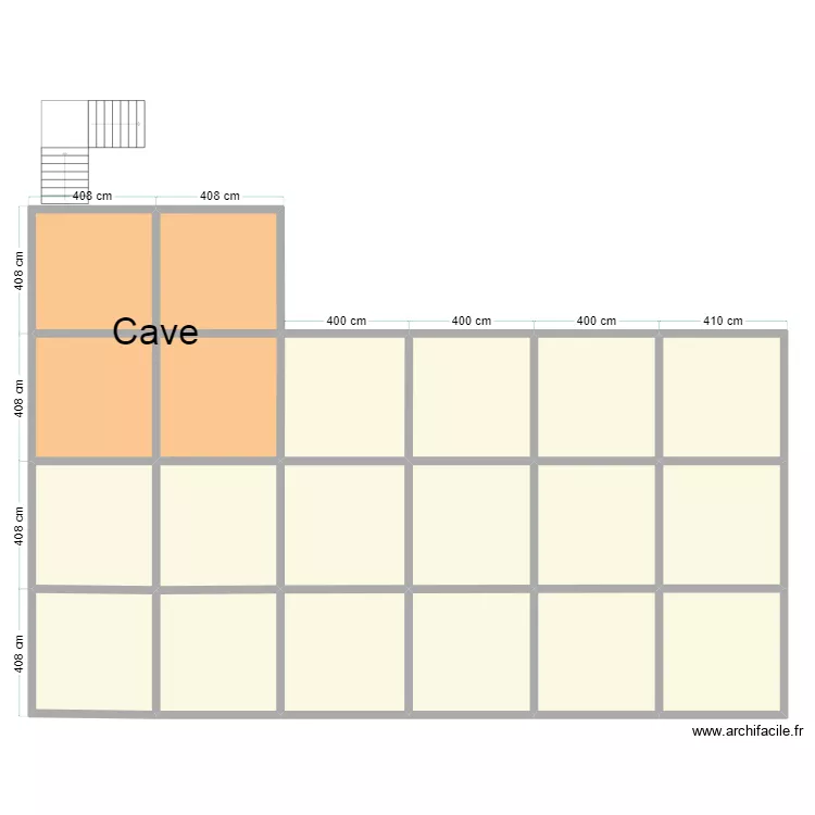 vue en plan rdc et etages. Plan de 