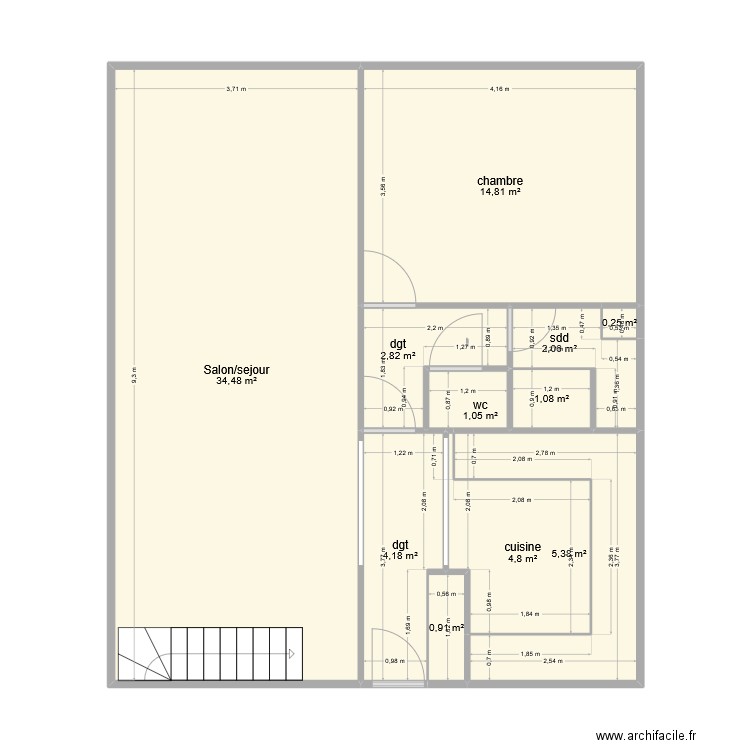 MaisonPlombar. Plan de 11 pièces et 72 m2