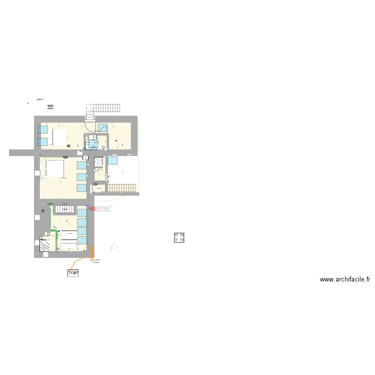 ontwerp electra en installatie v5 dec25. Plan de 27 pièces et 304 m2