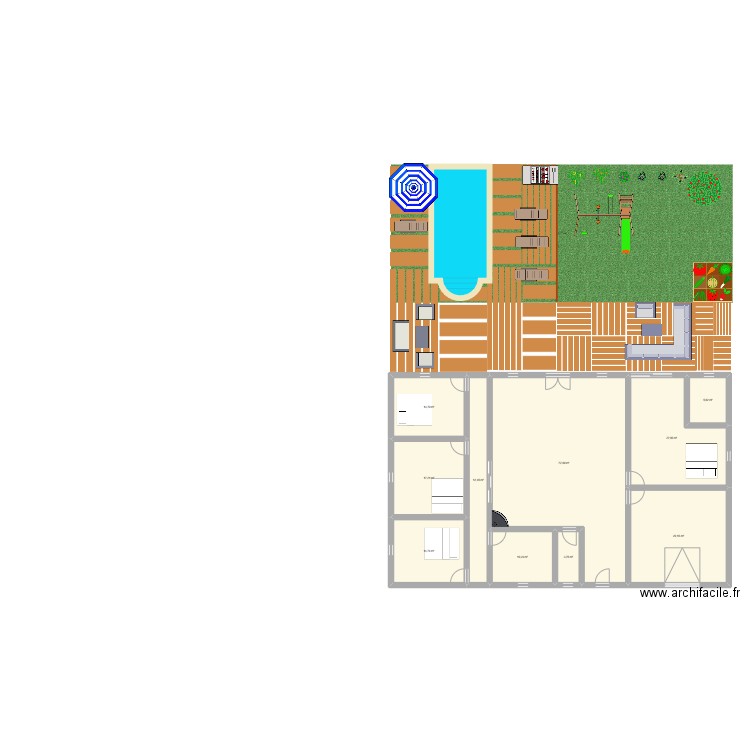 future maison. Plan de 10 pièces et 207 m2