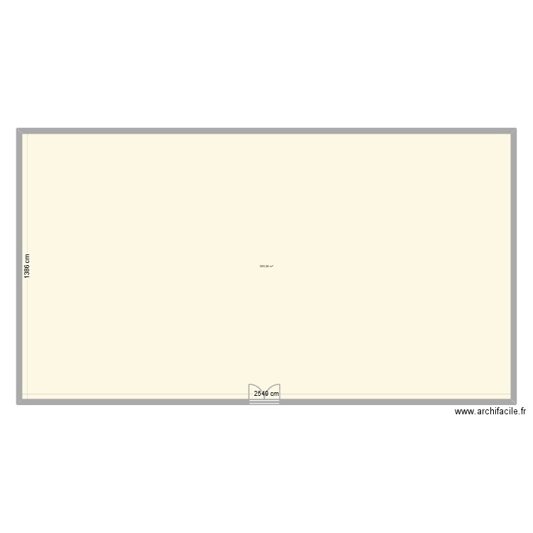 fausselle. Plan de 1 pièce et 353 m2