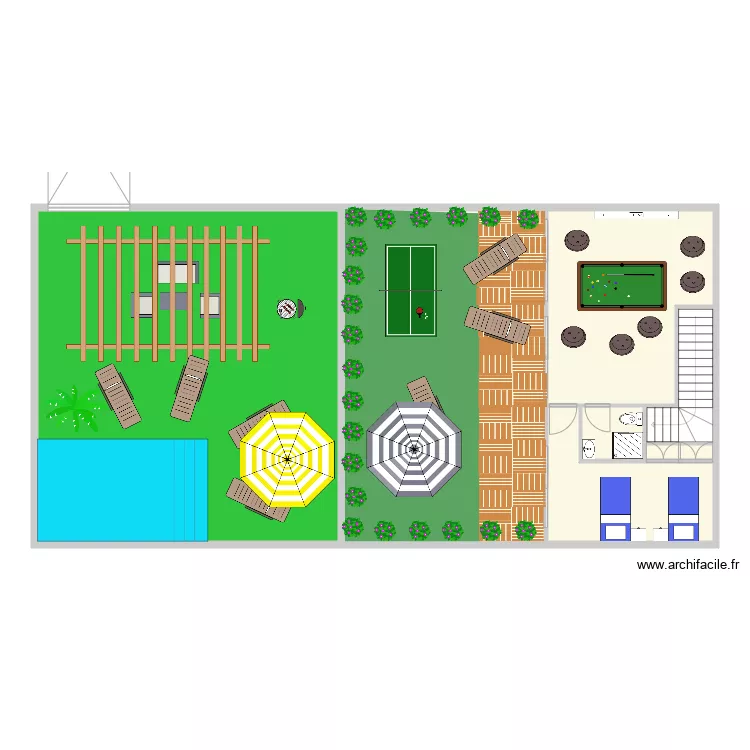 maison hammamet 3 2eme etage. Plan de 