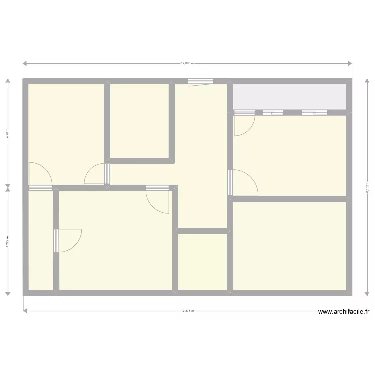 etage villa. Plan de 9  et 93 m²