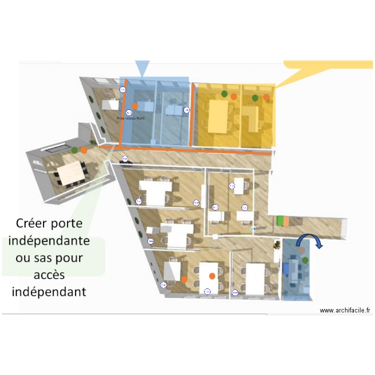 rj45 anapath. Plan de 0 pièce et 0 m2