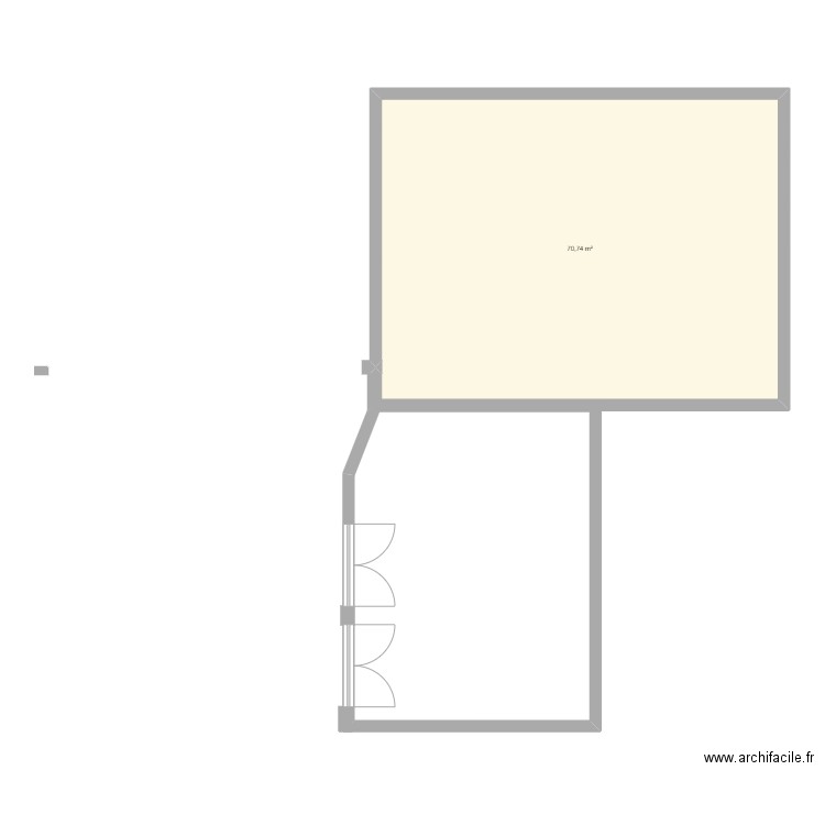 maison1. Plan de 1 pièce et 71 m2