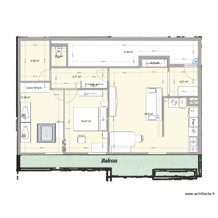 Extra Chambre v3. Plan de 